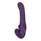 Ai strapless strap-on vibratorius su dviguba vibracija ir oro bangų stimuliatoriumi – violetinis — Nuotrauka 10