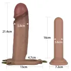 LoveToy Ingen 9'' Enhanced Set L/XL/2XL – hollow strap-on set – silicone – flesh — Photo 2