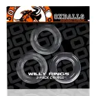 Oxballs Willy Rings 3 gab. elastīgi caurspīdīgi anatomiskie gredzeni — Foto 3