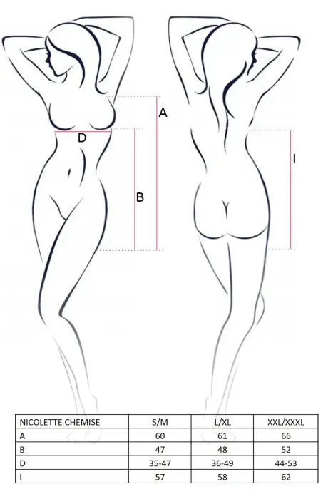 Nicolette Chemise – Black – XXL/XXXL Photo