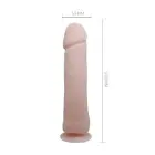 BAILE The Big Penis Reālistisks dildo ar piesūcekni – 23+ cm – Caurspīdīgs Foto 4