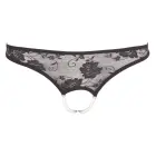 Cottelli Collection mežģīņu stringi ar dekoratīvām pērlītēm – melni – M — Foto 6