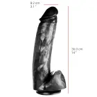 Dildorama 515 Line reālistisks dildo – 36 cm (14″) – Melns — Foto 3