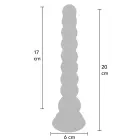 Bloomé by TOYJOY Everlasting Bloom Beaded Dong – pērlīšu sveķu dildo ar īstiem ziediem – 20 cm — Foto 5