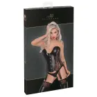 Noir Boudoir Stories ekskluzīva korsete ar zeķturiem – leoparda raksts – S — Foto 1