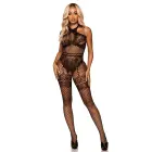 Leg Avenue võrkbodi pitsimitatsiooniga – must – One Size — Foto 4