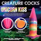 Unicorn Tongue tumsā spīdošs dildo – 21 cm (8.4″) — Foto 3