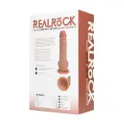 RealRock – прямой реалистичный фаллоимитатор с вибрацией, фрикциями и мошонкой – смуглый – 20,5 см (8 дюймов) — Фото 2