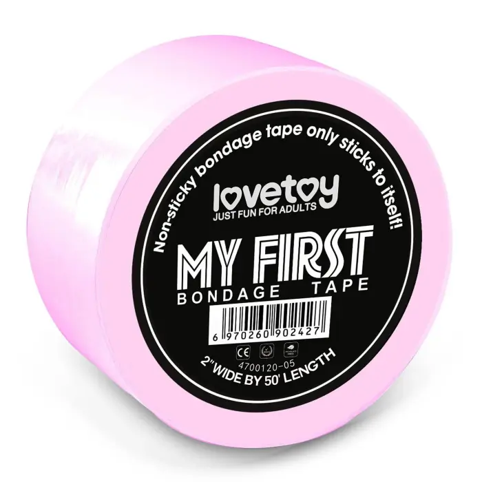 My First Non Sticky Bondage Tape – лента для бондажа – ПВХ – розовый – 15 м