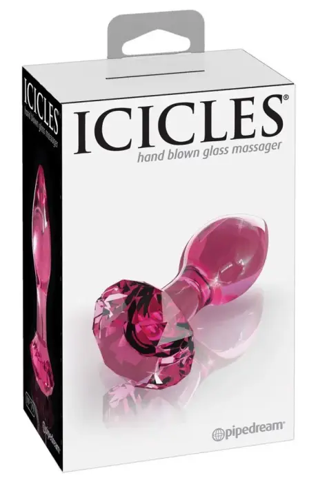 Icicles No. 79 anālais spraudnis – 9 cm (3.5″) – Rozā