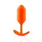 b-Vibe Snug Plug 3 raskusega anaaltapp – 12.7 cm – oranž — Foto 2