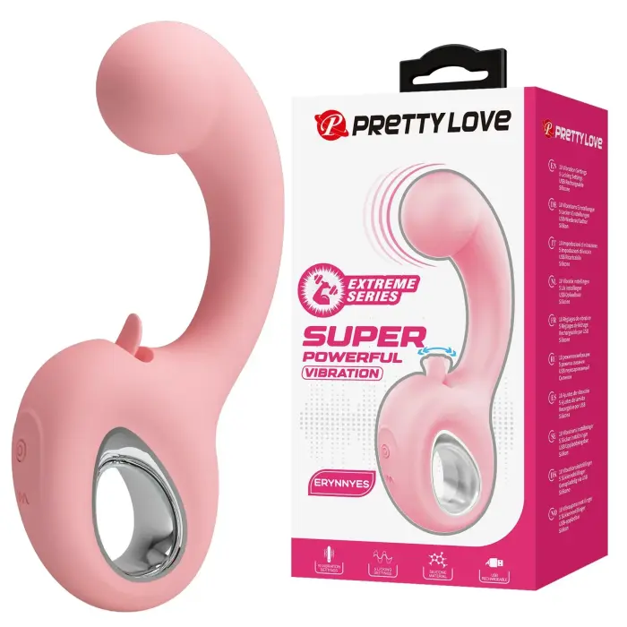 PRETTY LOVE Erynnyes вибратор с функцией облизывания – розовый