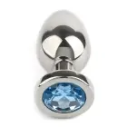 Mr. Steel anālais spraudnis ar dārgakmeni – S – Zils — Foto 4