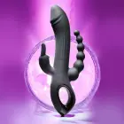 Evolved Trifecta daudzmoteru vibrators – 22.4 cm (8.8″) – melns — Foto 5