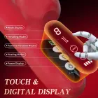 Multifunction Heating Vibrator with Licking and Thrusting – 24 cm – Red — Photo 8