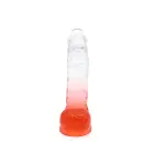 Kiotos Cox värviline dildo iminapaga – 18.5 cm (7.3″) – Läbipaistev/Punane — Foto 4