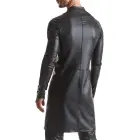RMMario001 Wetlook paltas su sidabriniu užtrauktuku ir raudonais akcentais – juodas – L — Nuotrauka 3