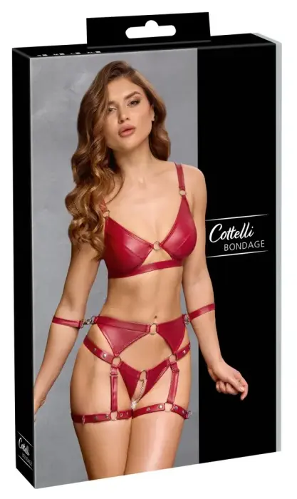 Cottelli Bondage комплект белья – красный – M