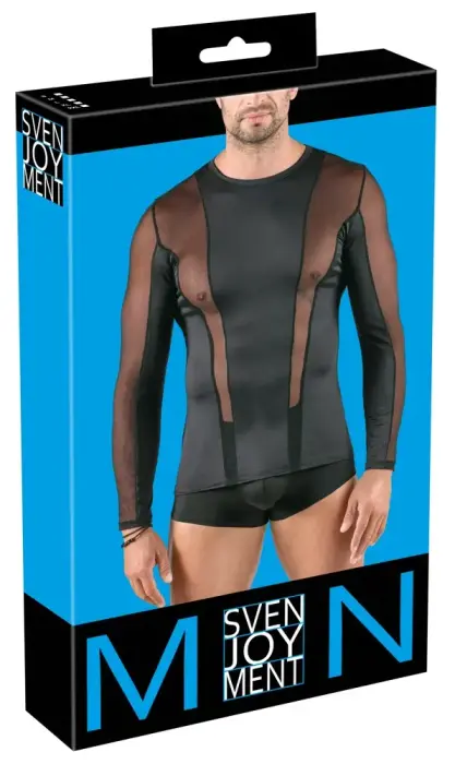 Svenjoyment Long Sleeve Mesh Shirt – Black – L