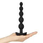 b-Vibe Cinco tālvadāma elastīga silikona anālo bumbiņu sistēma – 20.3 cm (8″) – Melns — Foto 3