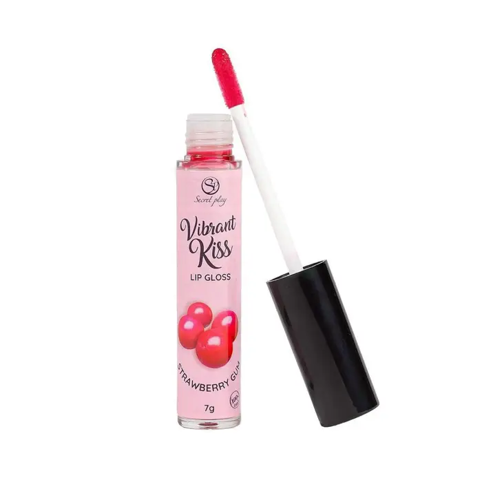 Vibrant Kiss стимулирующий блеск для губ со вкусом клубничной жвачки – 6 г