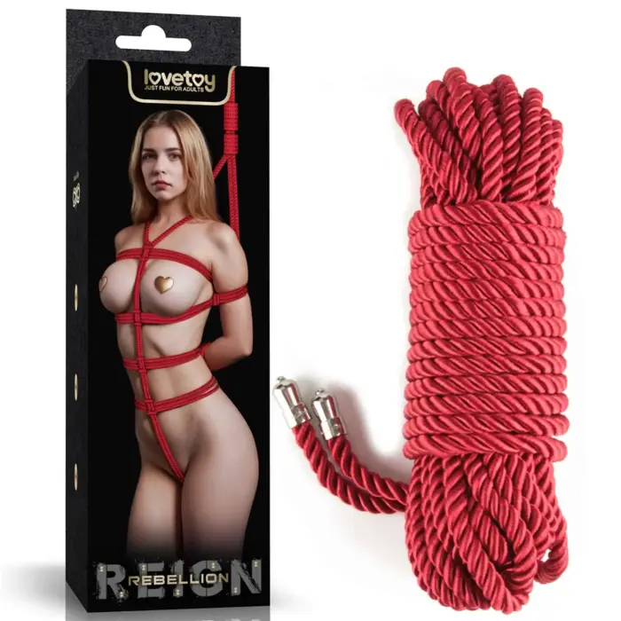 Rebellion Reign Silky Bondage Rope – bondage rope – polyester – red – 10 m