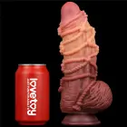 LoveToy – dual-layer platinum silicone realistic dildo with rope – 24.1 cm — Photo 4