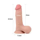 Kiotos Cox Sliding Skin 01 realistiškas dildo – 19.5 cm (7.7″) – Kūno spalva — Nuotrauka 12