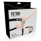 Fetish Submissive Adjustable Double Silicone Harness Vibrating System – Flesh — Photo 6