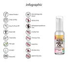 Skūpstāma kokosriekstu masāžas eļļa – 50 ml — Foto 3