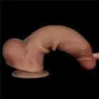 LoveToy Sliding Skin Pro Dual Layer Silicone Dong – realistiškas dviejų sluoksnių silikoninis dildo – 21,6 cm — Nuotrauka 10