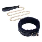 Sportsheets Cougar Blue Collar & Leash Set with Faux Fur Lining, Adjustable — Foto 2