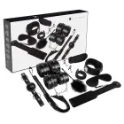Experience Black Series – bondāžas komplekts, 11 daļas (aproces, mutes bumba, pātaga, pliķētājs, virve, kaklasiksna ar pavadu) – melns — Foto 1