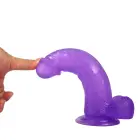 LoveToy Jelly Studs Crystal Dildo – purple – large – suction cup – 8" / 20.3 cm — Photo 3