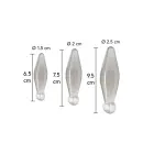 3 gab. pirkstu uzmavu komplekts – Caurspīdīgs Foto 2