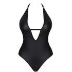 JENNIFER001 Wetlook bodijs – melns – XL Foto 1