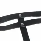 Subblime Black Leather Chain Belt – Adjustable with Metal Rings, One Size — Photo 7