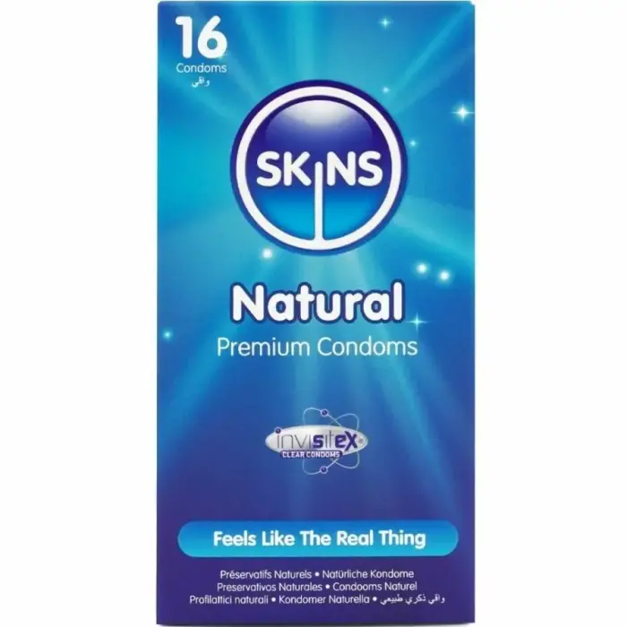 Skins Natural eriti õhukesed vanillilõhnalised kondoomid – 16 tk