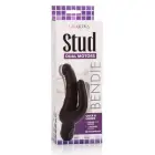Bendie Stud Over & Under dvipusis vibratorius – juodas — Nuotrauka 2