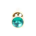 Plug-Jewellery Gold Anal Plug – 9.5 cm – Green — Photo 1