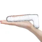 Glas sooniline klaasist dildo – 20 cm (8″) – läbipaistev — Foto 5