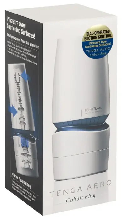 Tenga Aero Cobalt Ring – vibruojantis varpos žiedas – mėlynas