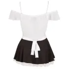 Cottelli Collection istabenes kleita – melns un balts – XL — Foto 5