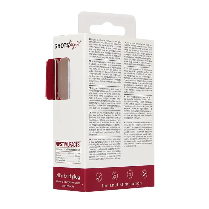 Slim pradedantiesiems analinis kištukas – 10 cm (4″) – Raudonas Photo