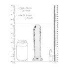 Sirge realistlik dildo iminapaga – 18 cm (7″) – Läbipaistev — Foto 5