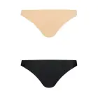 Bye Bra Invisible Brazilian Briefs 2-Pack – Nude & Black – M — Photo 2