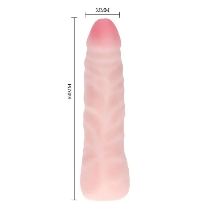 BAILE - Reālistisks peniša dildo – 20 cm (8″) – Rozā Foto 2