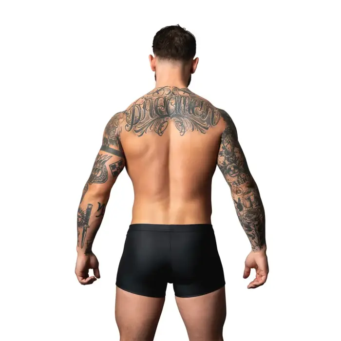 Male Power Snap Off Boxer Shorts – Black – XL