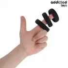Addicted Toys plokščių silikoninių palaikomųjų žiedų rinkinys – 3 dydžiai – Juodas — Nuotrauka 2