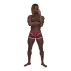 Male Power Sport Mini Short – Burgundy – M — Photo 5